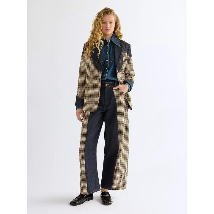 Wrangler Regular Houndstooth Blazer Rinse Donna