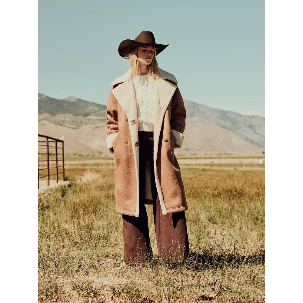 Wrangler Relaxed Wrange Coat Medium Brown Donna