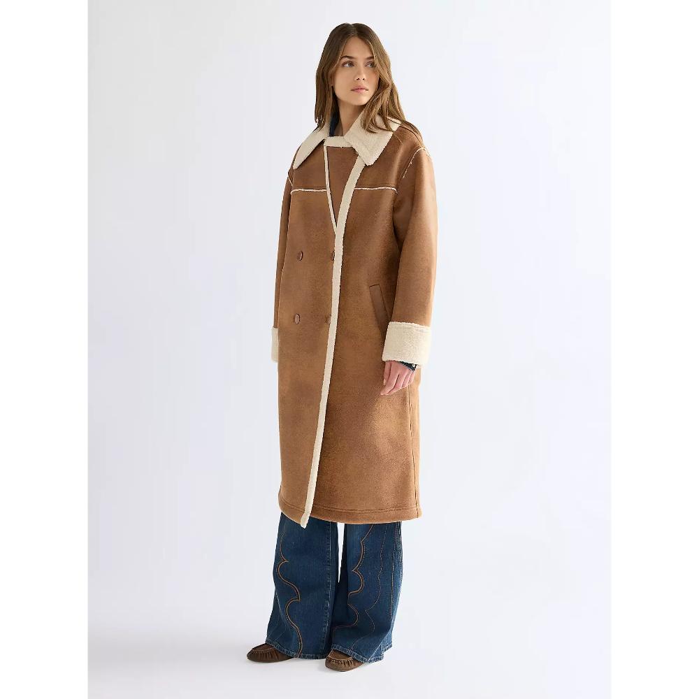 Wrangler Relaxed Wrange Coat Medium Brown Donna
