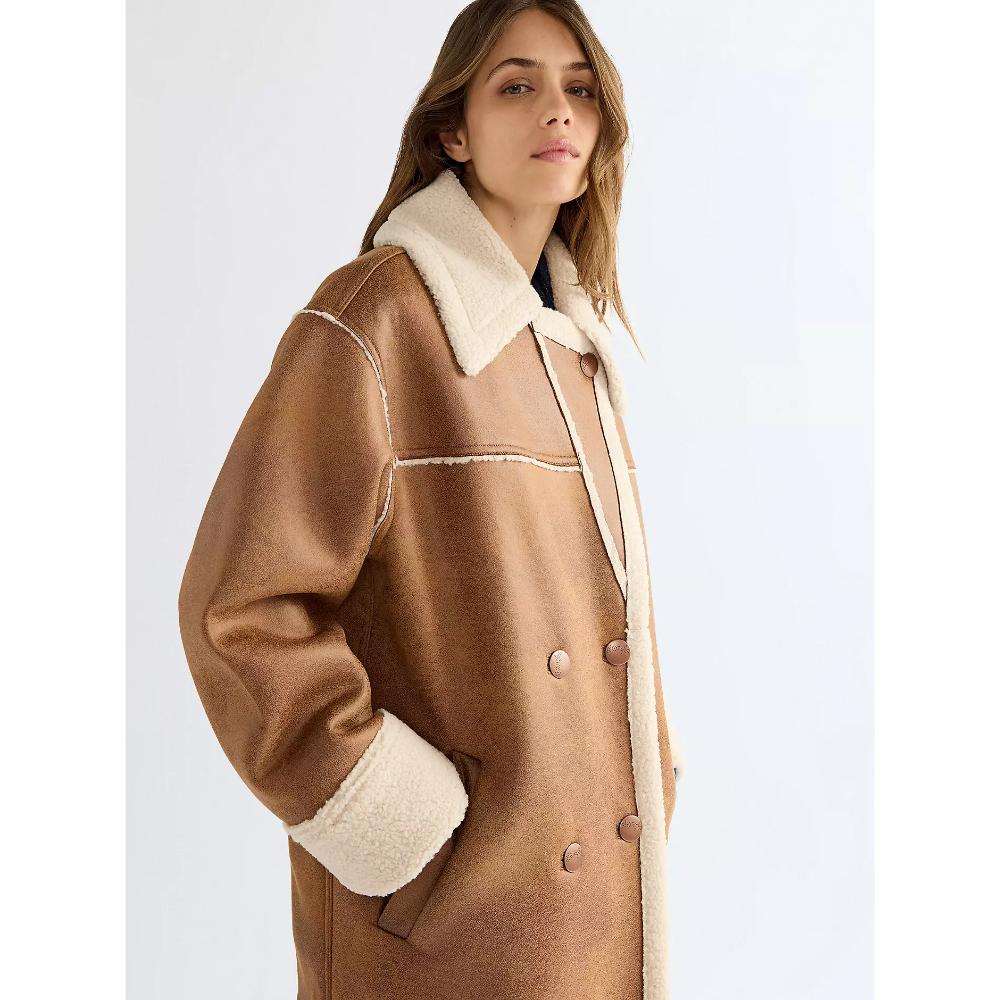 Wrangler Relaxed Wrange Coat Medium Brown Donna
