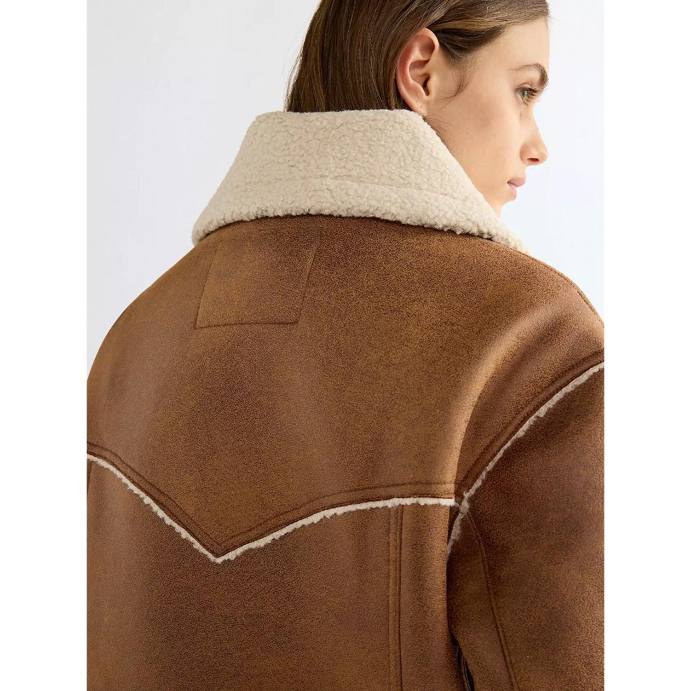 Wrangler Relaxed Wrange Coat Medium Brown Donna