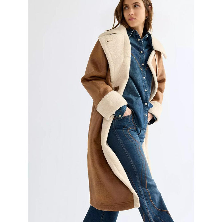 Wrangler Relaxed Wrange Coat Medium Brown Donna