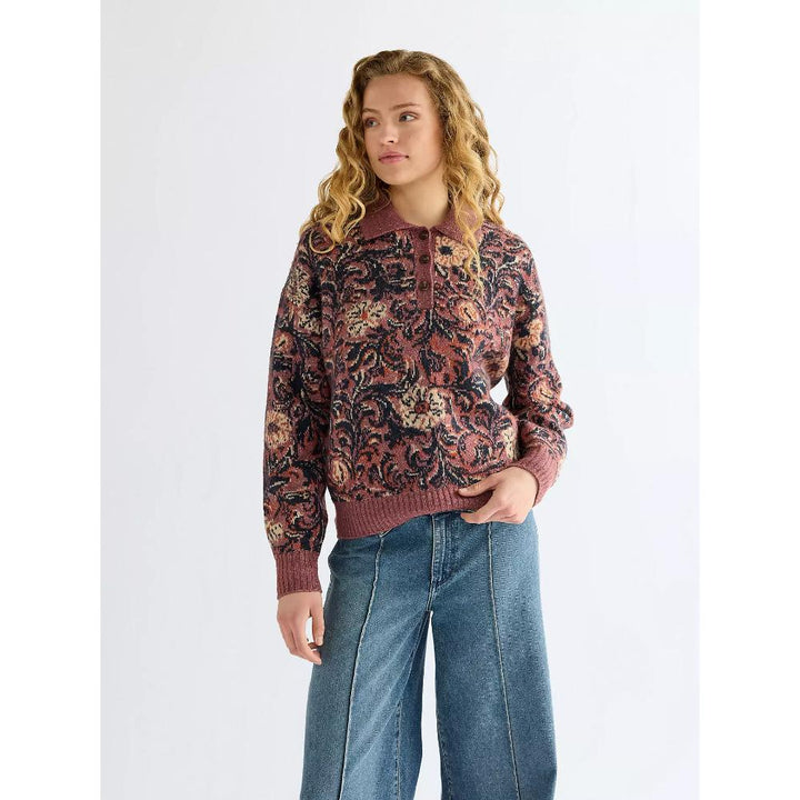 Wrangler Regular Ranch Floral Polo Sweater Mystic Floral Donna