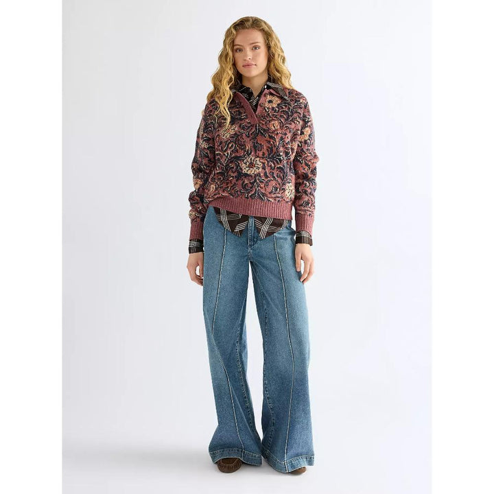Wrangler Regular Ranch Floral Polo Sweater Mystic Floral Donna