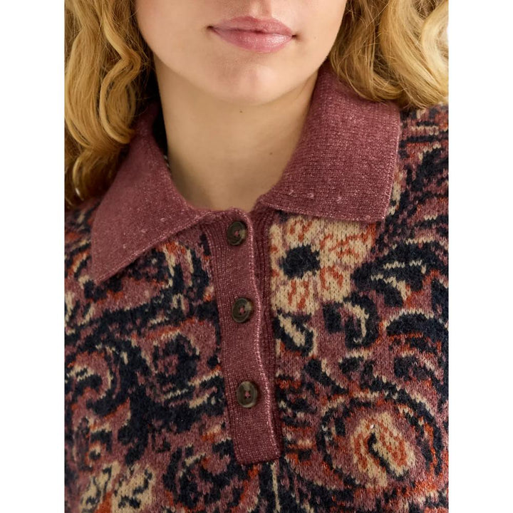 Wrangler Regular Ranch Floral Polo Sweater Mystic Floral Donna