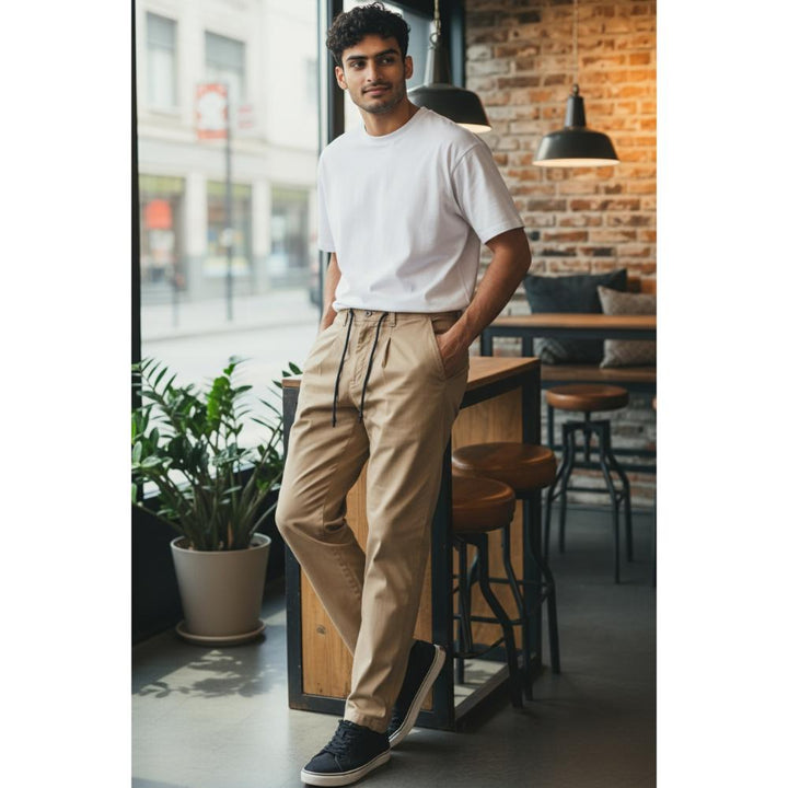 Berna Pantalone Pence & Coulisse Beige Uomo