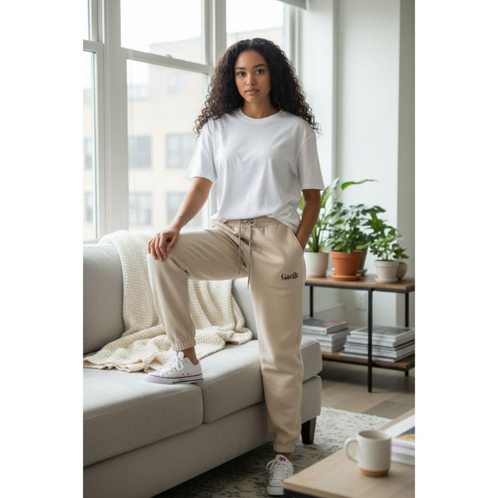 Gaëlle Paris Pantalone Tuta Sabbia