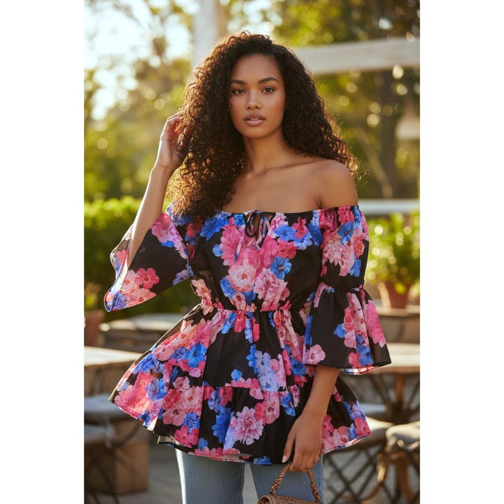 Gaëlle Paris Miniabito Omerale In Chiffon Nero