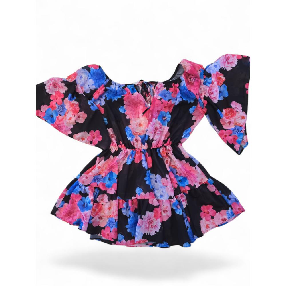 Gaëlle Paris Miniabito Omerale In Chiffon Nero