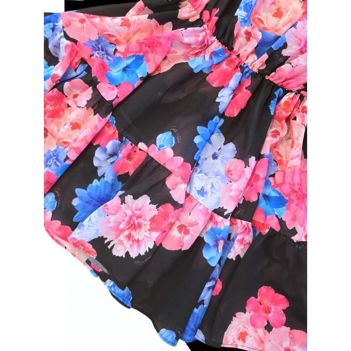 Gaëlle Paris Miniabito Omerale In Chiffon Nero