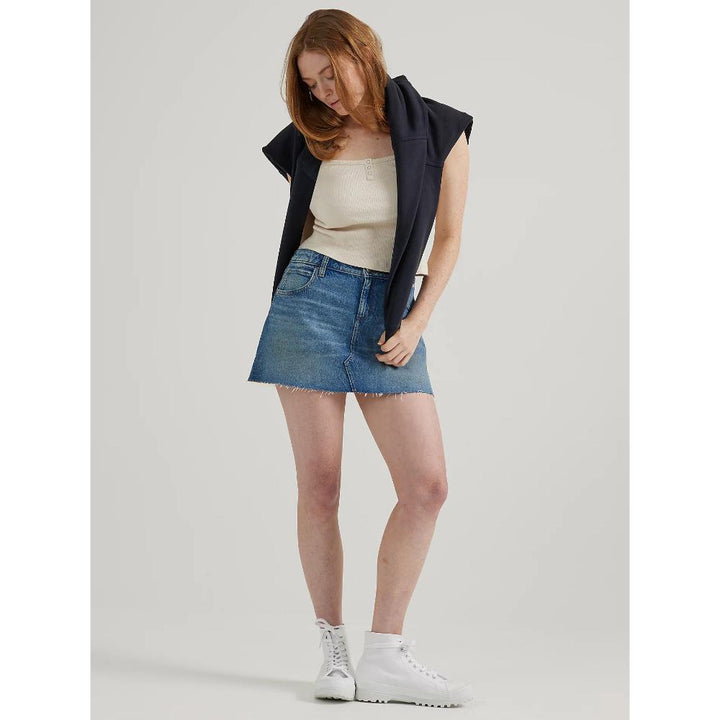 Lee Women's Low Rise Mini Skirt Freezer Burn Donna