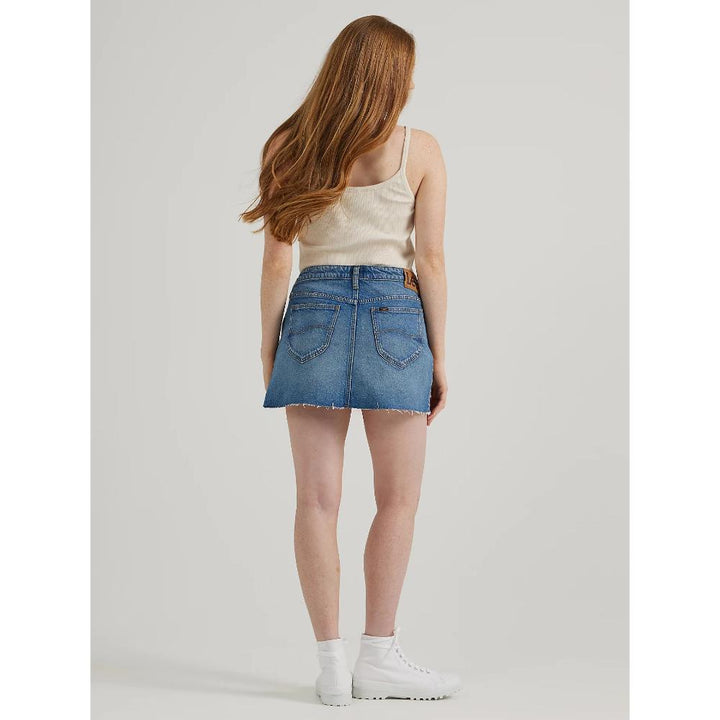 Lee Women's Low Rise Mini Skirt Freezer Burn Donna