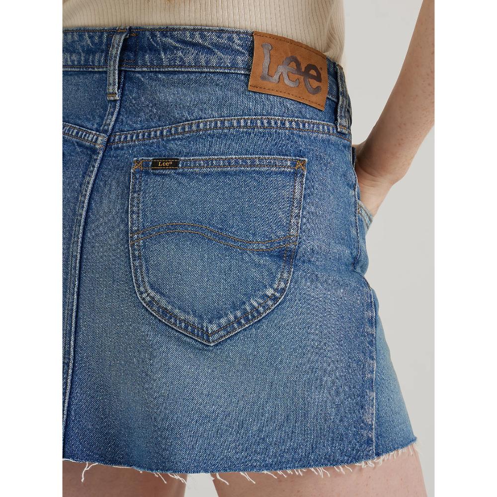 Lee Women's Low Rise Mini Skirt Freezer Burn Donna