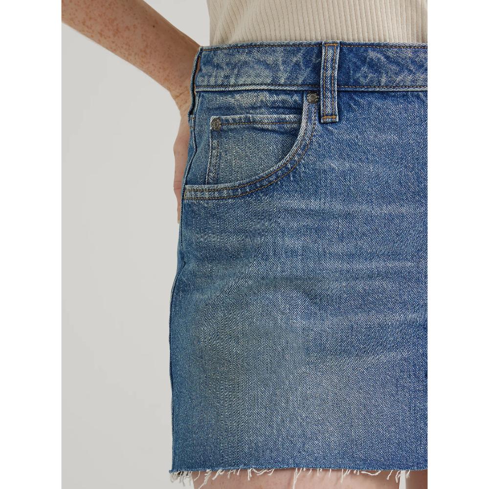 Lee Women's Low Rise Mini Skirt Freezer Burn Donna