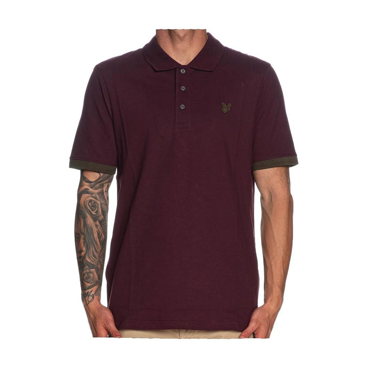 Lyle & Scott Polo Contrast Pocket Burgundy