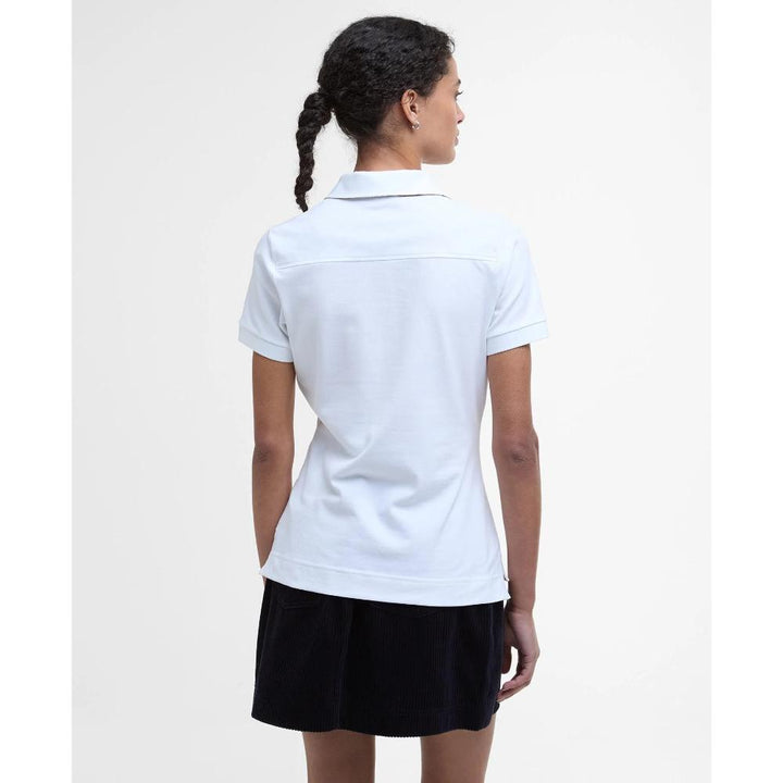 Barbour Maglia Portsdown Polo Donna White/Hessian