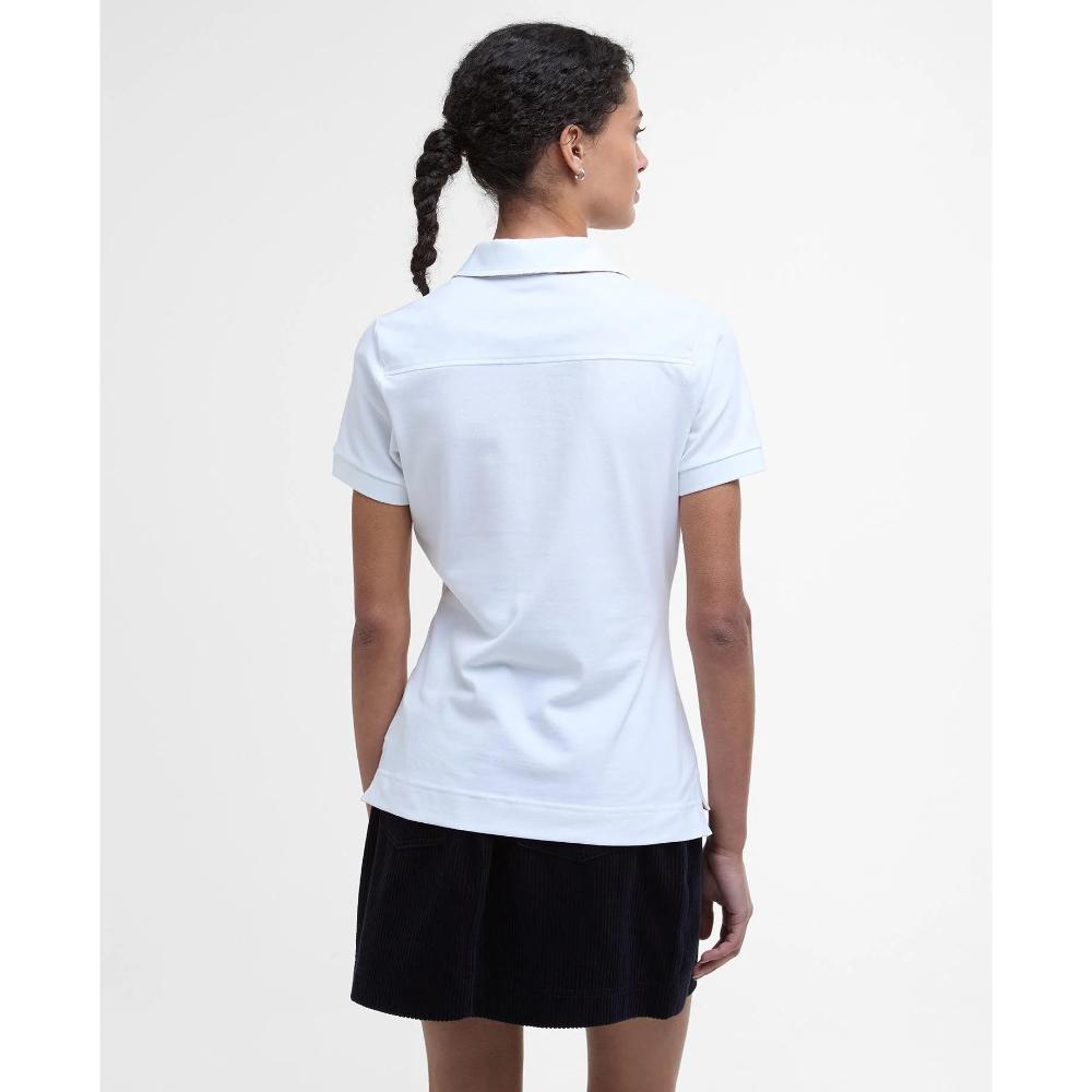 Barbour Maglia Portsdown Polo Donna White/Hessian
