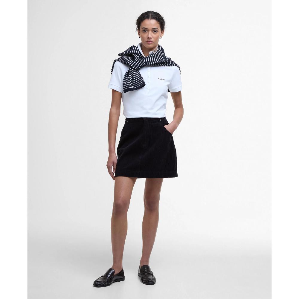 Barbour Maglia Portsdown Polo Donna White/Hessian