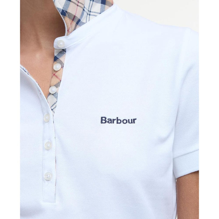 Barbour Maglia Portsdown Polo Donna White/Hessian