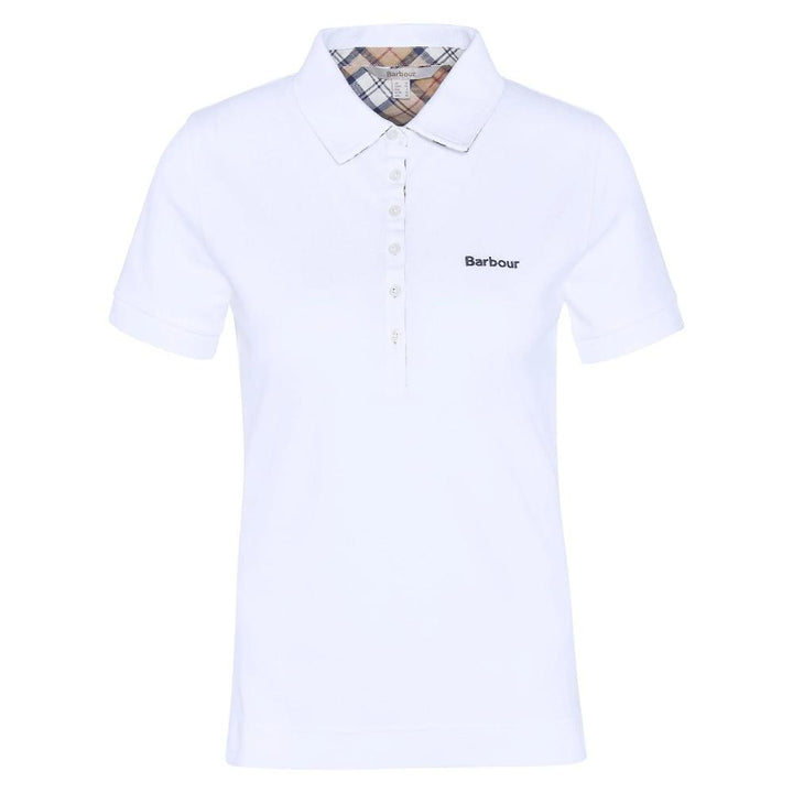 Barbour Maglia Portsdown Polo Donna White/Hessian