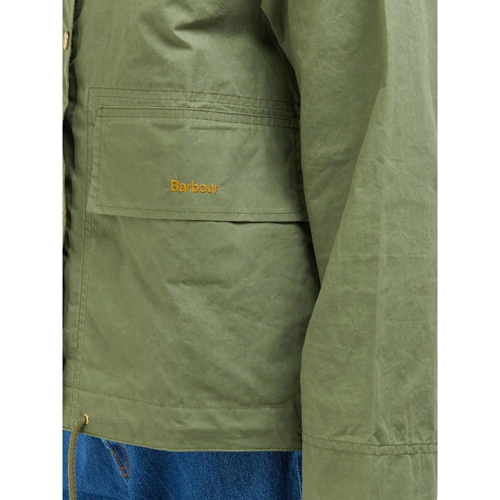 Barbour Giacca con Cappuccio Nith Showeproof Donna Verde