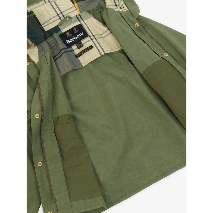Barbour Giacca con Cappuccio Nith Showeproof Donna Verde