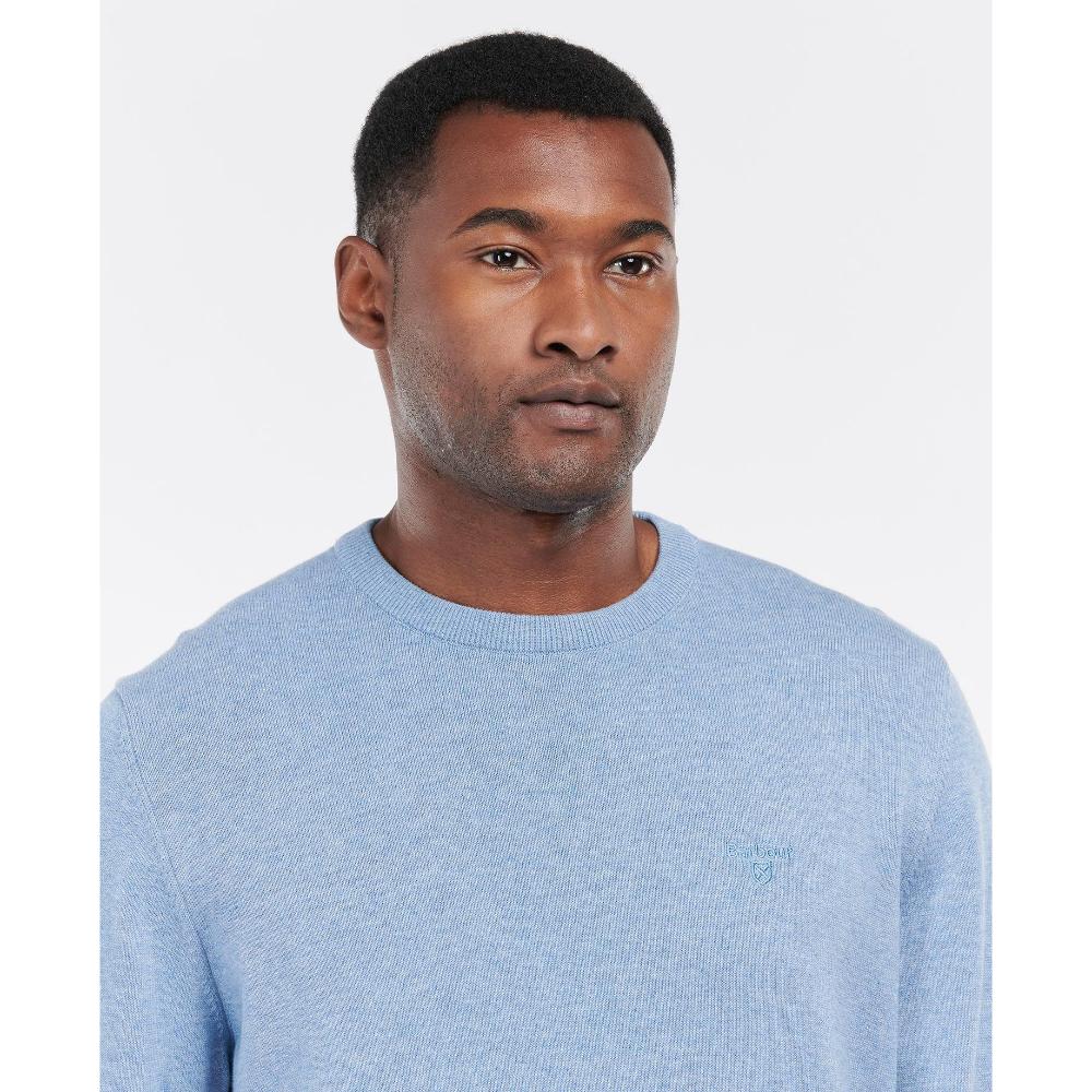 Barbour Maglione Girocollo Uomo Dark Chambray