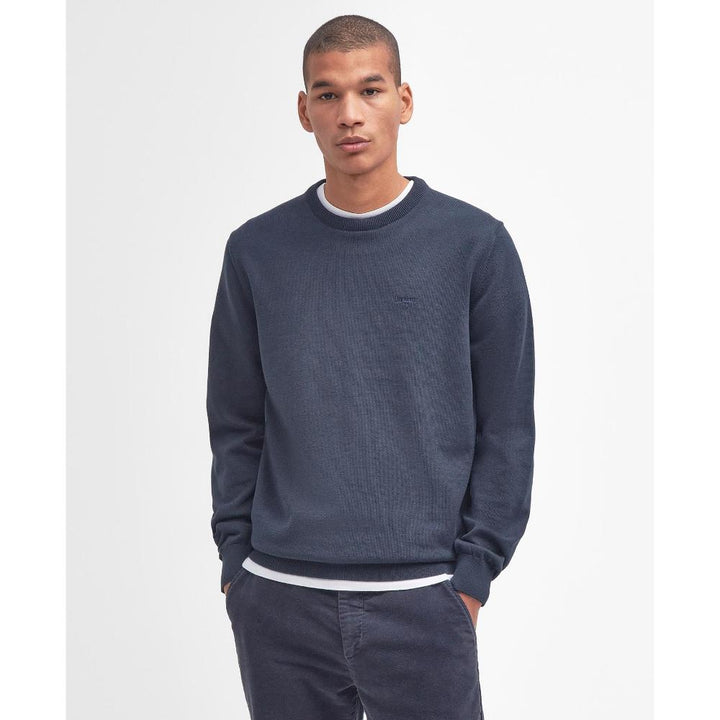 Barbour Maglione girocollo in cotone Pima Uomo Navy