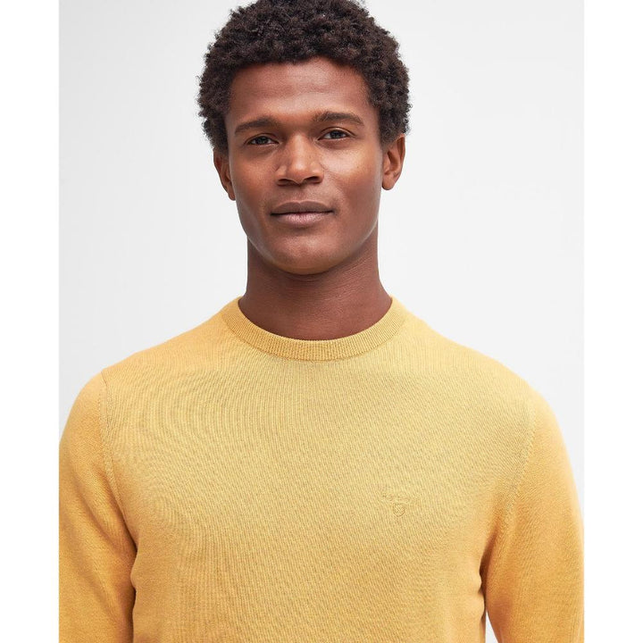 Barbour Maglione girocollo in cotone Pima Uomo Honey Gold
