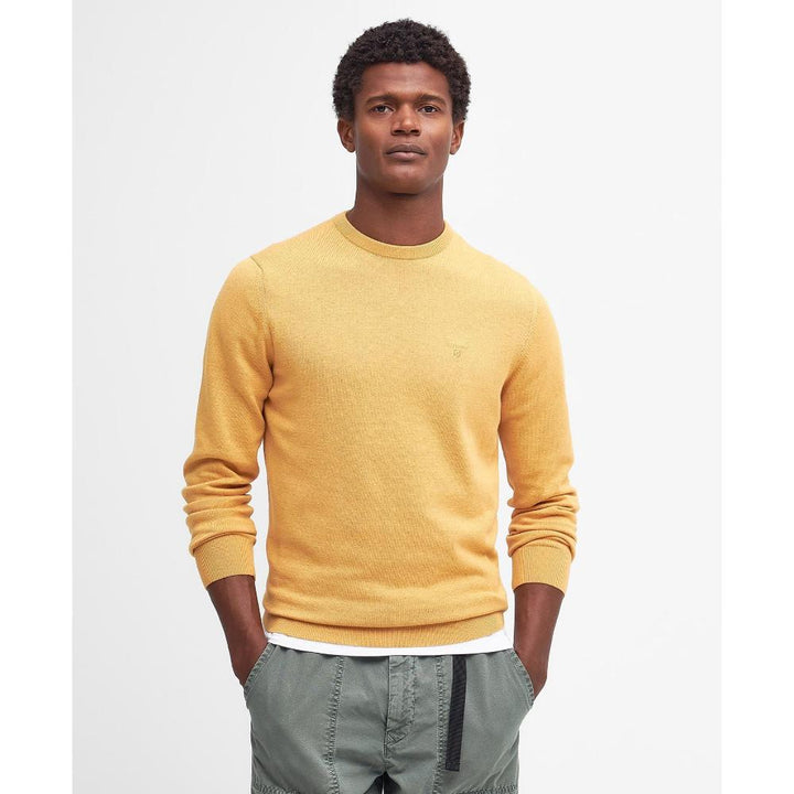Barbour Maglione girocollo in cotone Pima Uomo Honey Gold