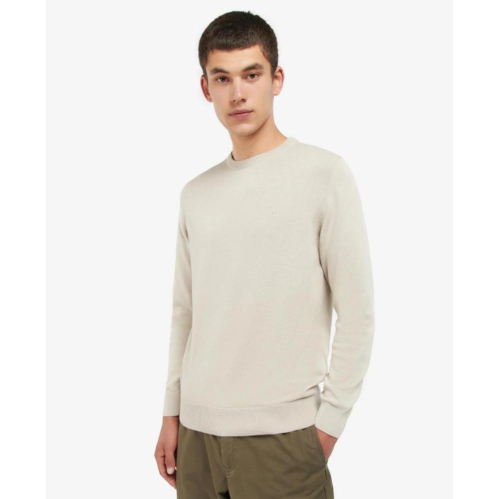 Barbour Maglione girocollo in cotone Pima Uomo Mist