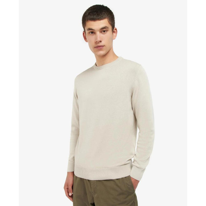 Barbour Maglione girocollo in cotone Pima Uomo Mist