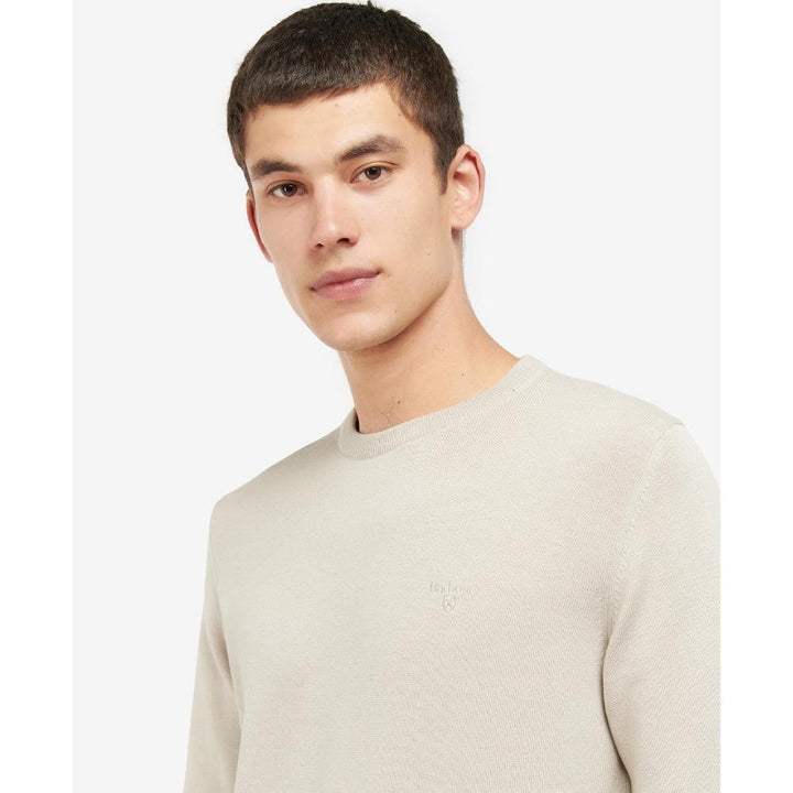 Barbour Maglione girocollo in cotone Pima Uomo Mist