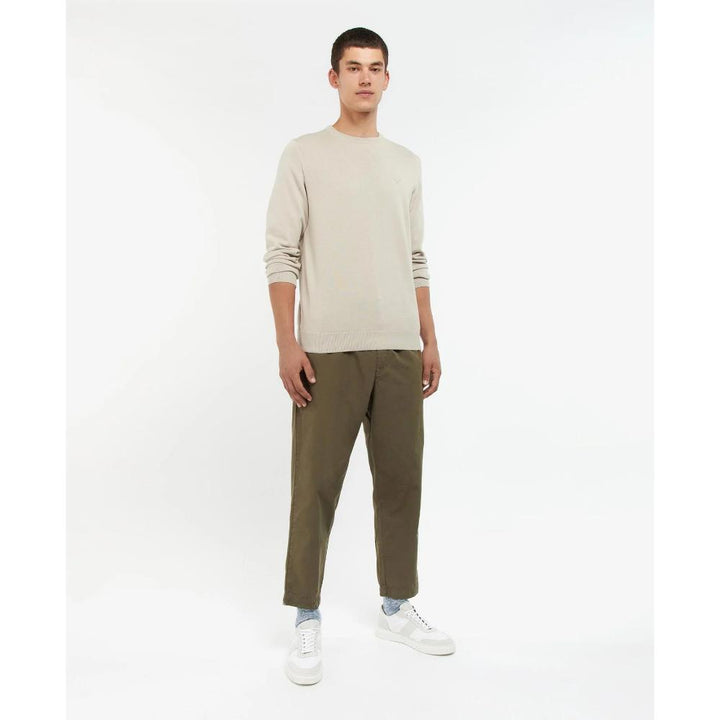 Barbour Maglione girocollo in cotone Pima Uomo Mist