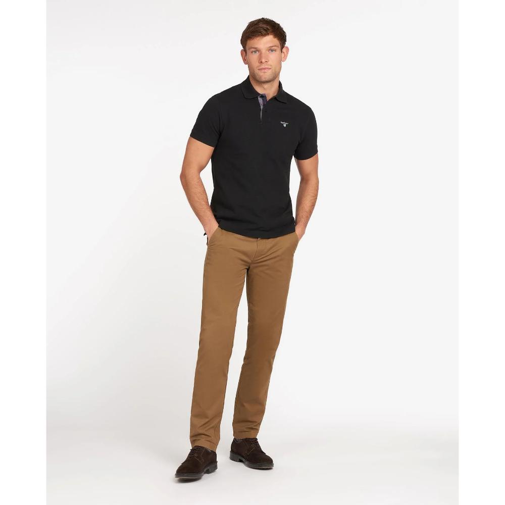 Barbour Polo Cotone Uomo Black