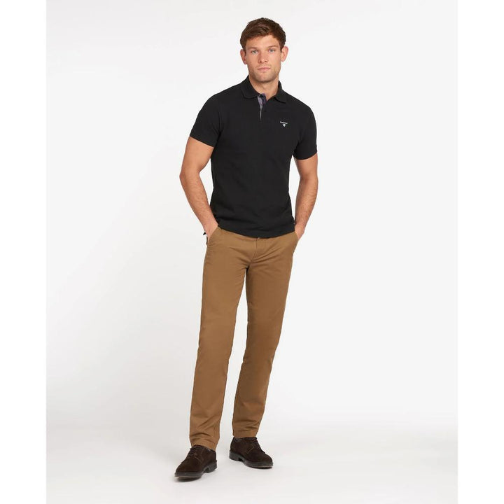 Barbour Polo Cotone Uomo Black