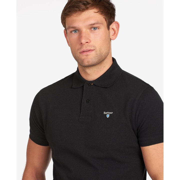 Barbour Polo Cotone Uomo Black
