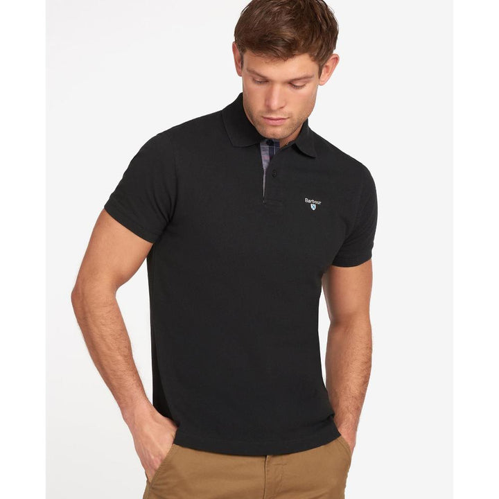 Barbour Polo Cotone Uomo Black