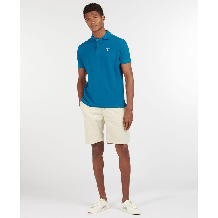 Barbour Polo In Cotone Uomo Lyons Blue