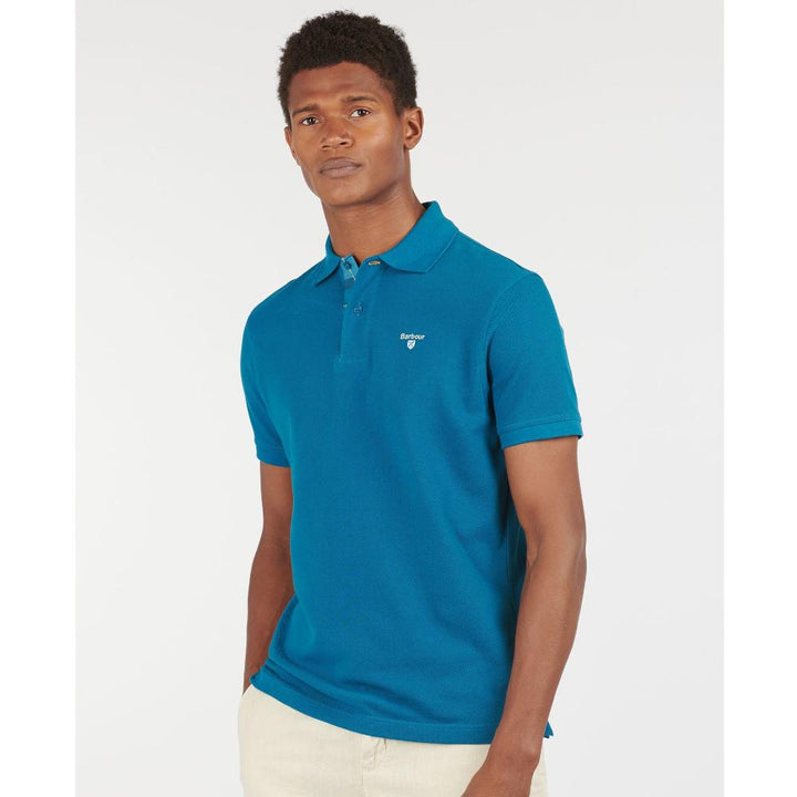 Barbour Polo In Cotone Uomo Lyons Blue