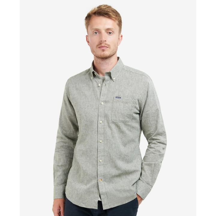 Barbour Camicia sartoriale Nelson Uomo Bleached Olive