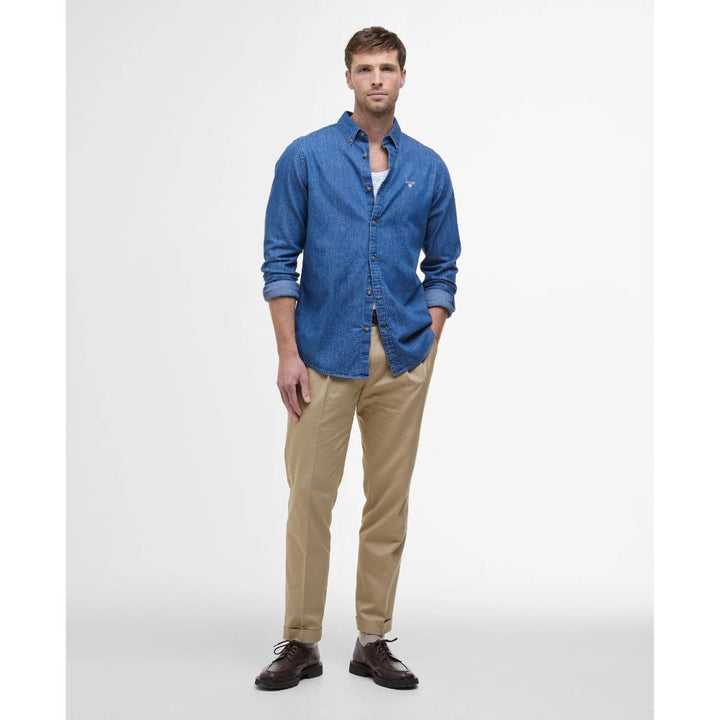 Barbour Camicia Maniche Lunghe Denim Uomo Chambray