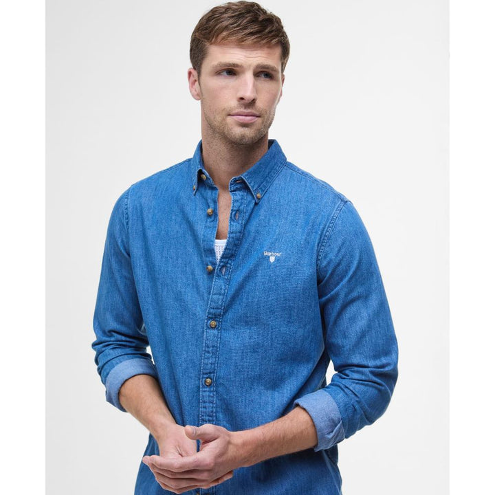 Barbour Camicia Maniche Lunghe Denim Uomo Chambray