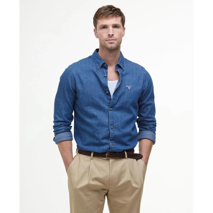 Barbour Camicia Maniche Lunghe Denim Uomo Chambray