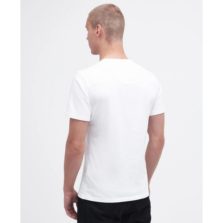 Barbour Essential Polo a Righe Uomo Classic White/Classic Black