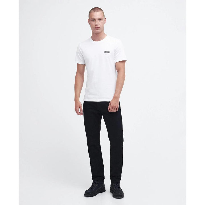 Barbour Essential Polo a Righe Uomo Classic White/Classic Black
