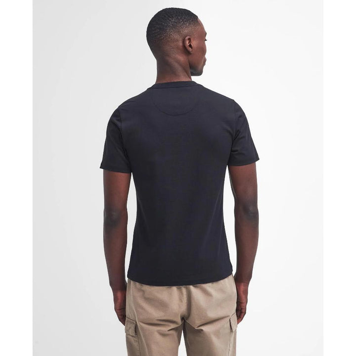 Barbour Essential Polo a Righe Uomo Black/Pewter