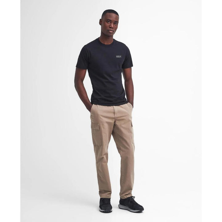 Barbour Essential Polo a Righe Uomo Black/Pewter