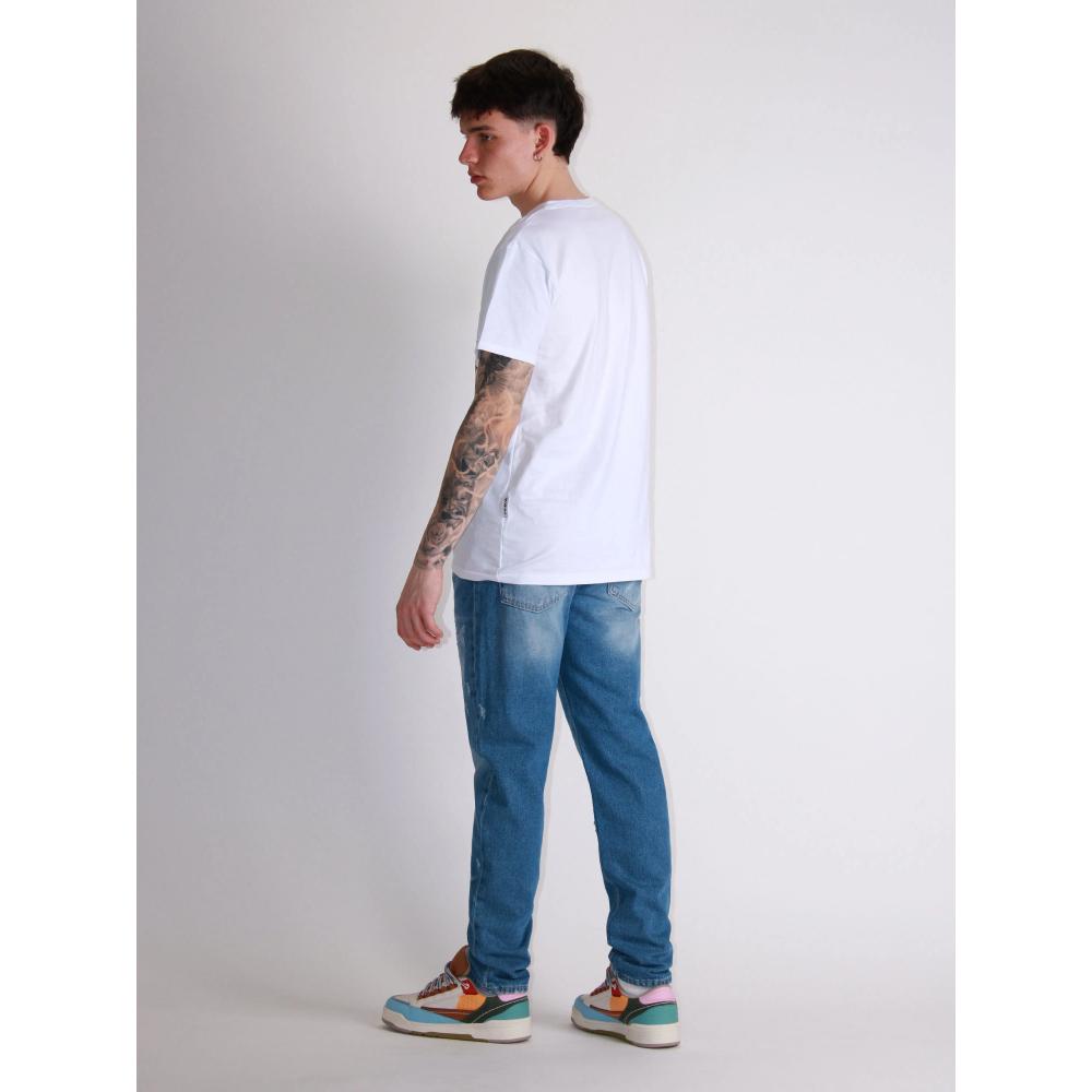 Berna Denim Straight Con Rammendi Uomo