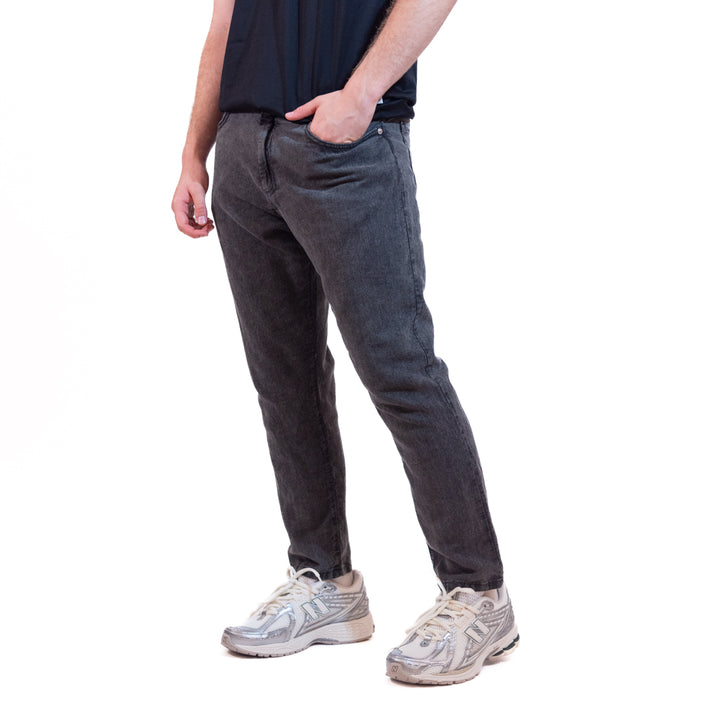 Pantalone Berna Misto Lino Nero